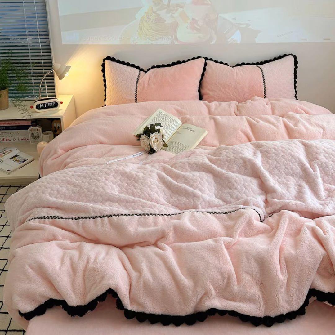 フリースダブルカバーセット ホワイト