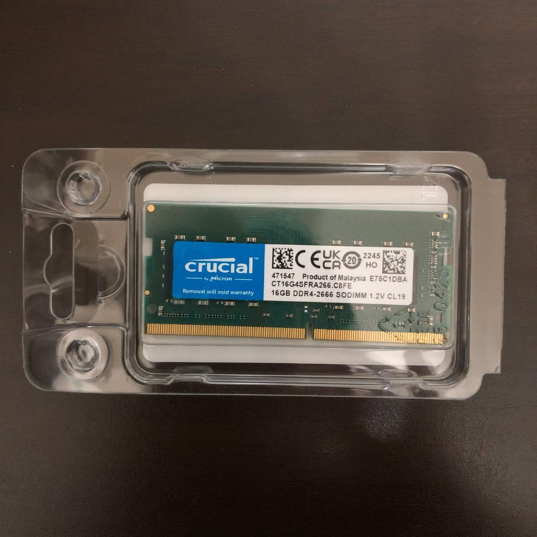 Crucial DDR4 16GB 2666MHz SODIMM 未開封