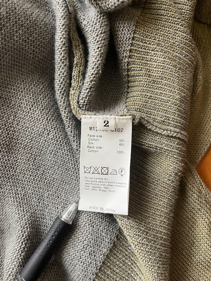 MAATEE & SONS コットンシルクニット ひょっとこ 長袖カーディガン