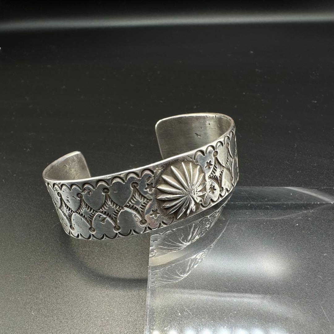 Navajo Lyndon Tsosie インゴットシルバー バングル