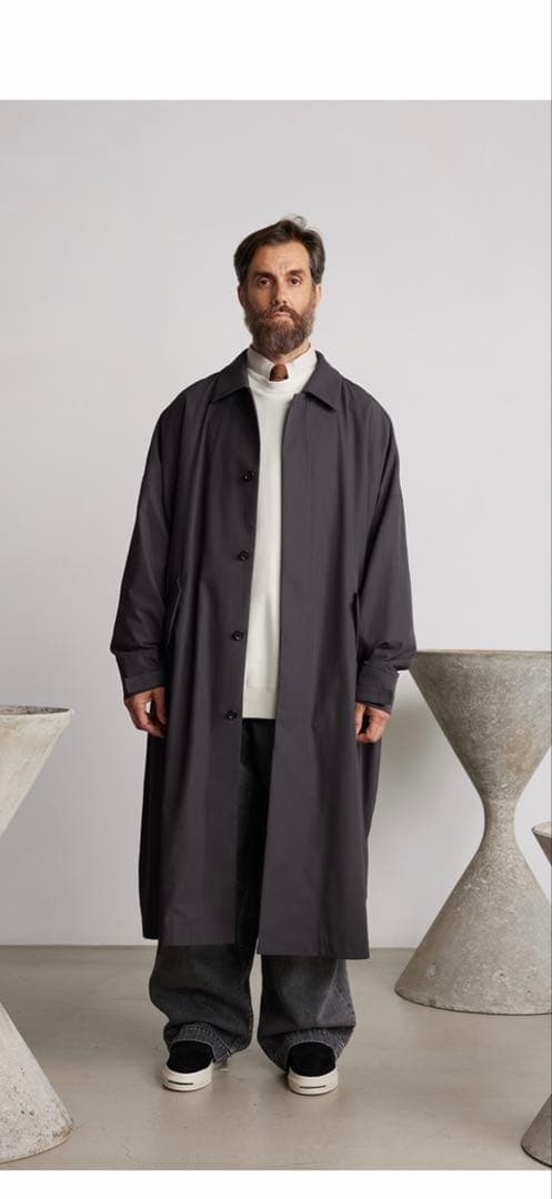 ジャケット・アウター graphpaperHIGH TWIST GABARDINE WIDE COAT