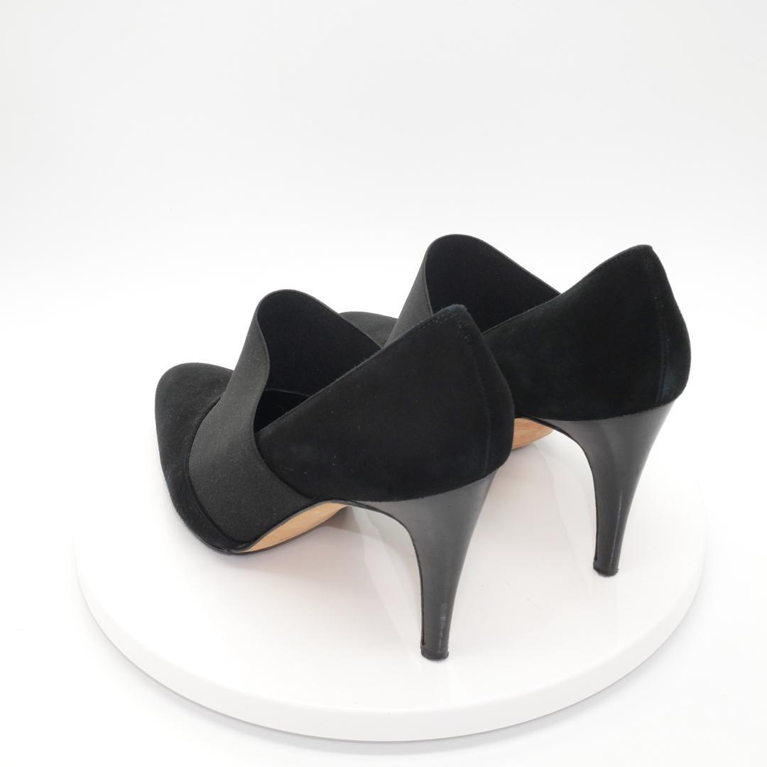 37.5　MANOLO BLAHNIK　マノロブラニク　ブーティー　黒　スエード