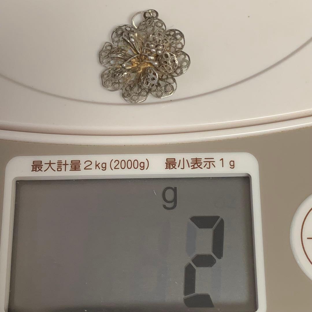 《アンティーク激レア》⭐︎silver925フィリグリーフラワーペンダントトップ⭐︎