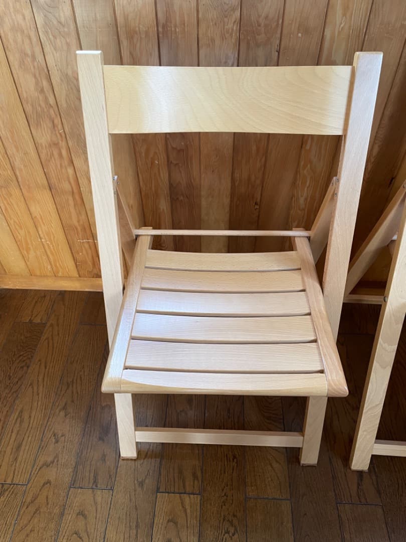 無印良品　MUJI 2脚セット　木製 チェア　折りたたみ椅子