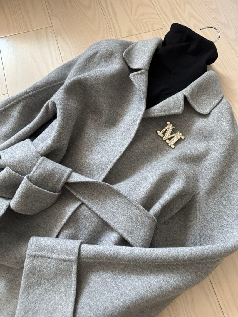 'S Max Mara ダブルフェイス生地のウールアンゴラコート