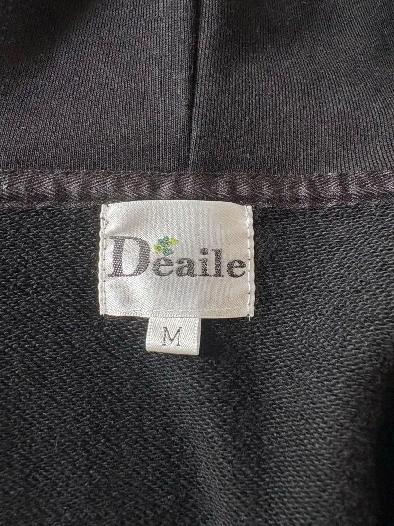 Deaile Zip Hoodie ブラックMサイズ