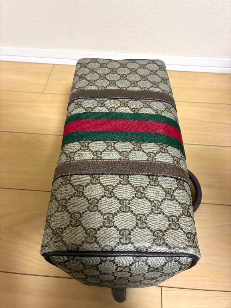 GUCCI ミニボストンバッグ シェリーライン GG柄 PVC 総柄