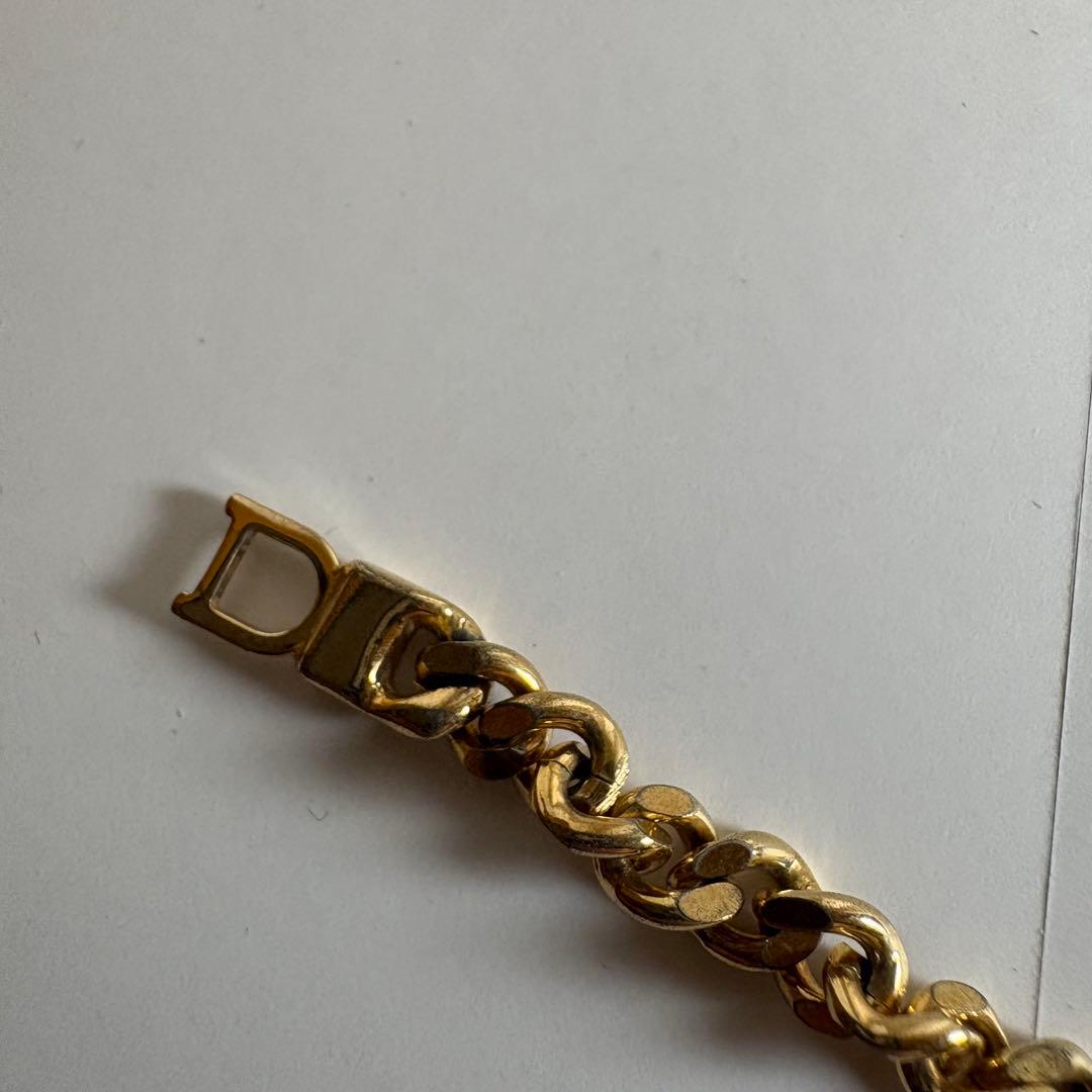 ディオール　Dior 喜平　ゴールド チェーン　ブレスレット　プレート　刻印
