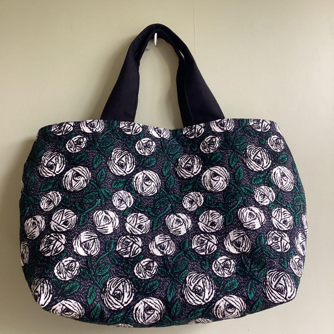 ミナペルホネン最新rosy navyトートバッグ ハンドメイド