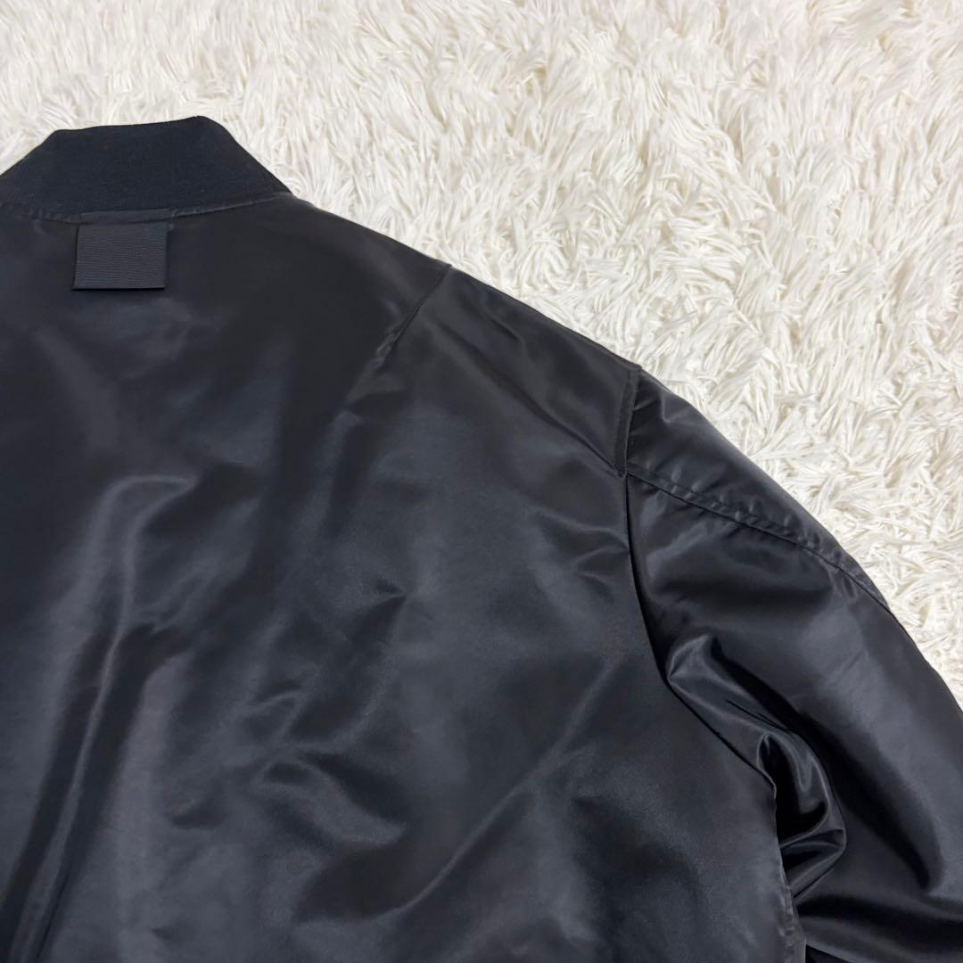 【極美品】UNIQLO +J ハイブリッドダウンオーバーサイズMA-1 ブラック