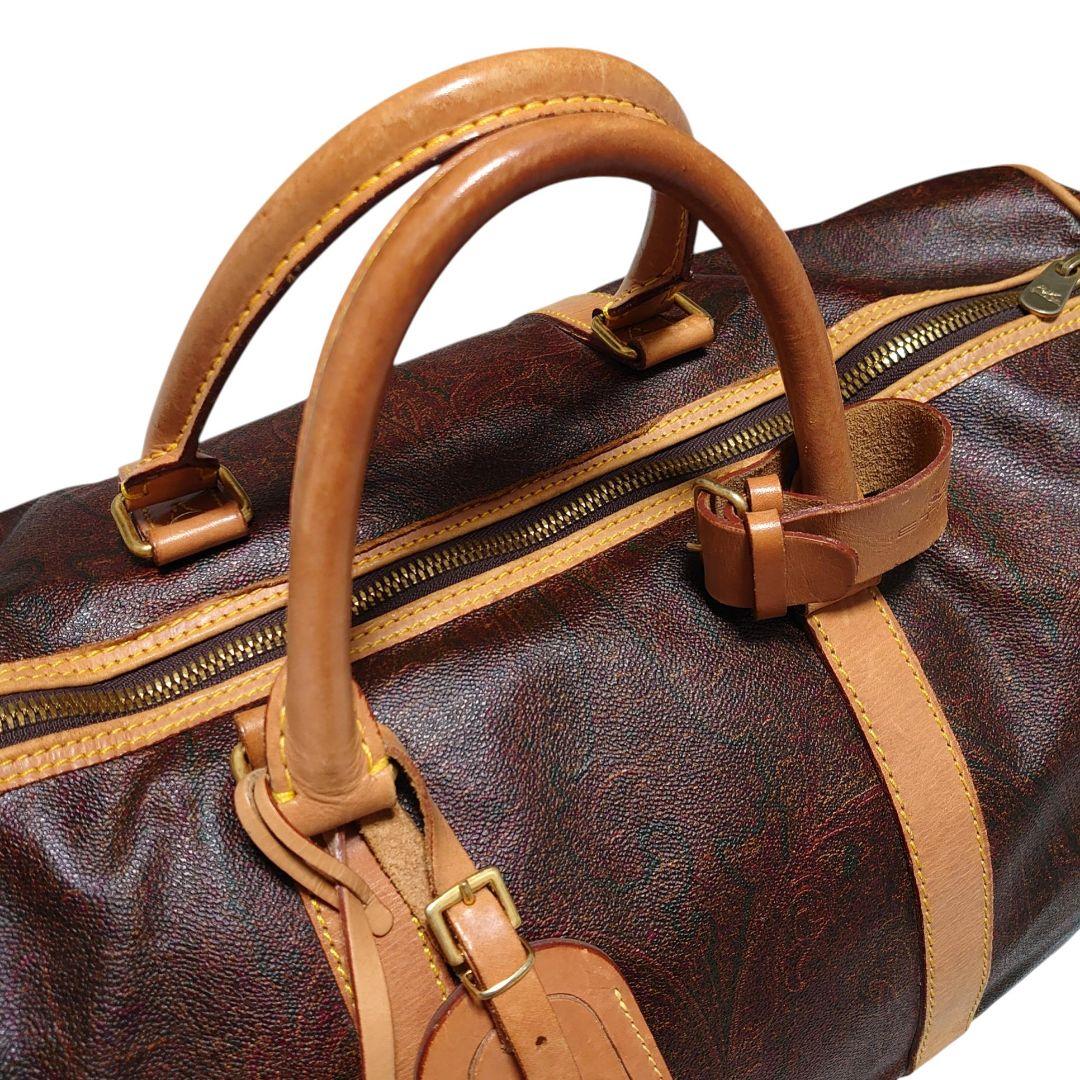 ETRO PVCレザー ペイズリー柄 ボストンバッグ