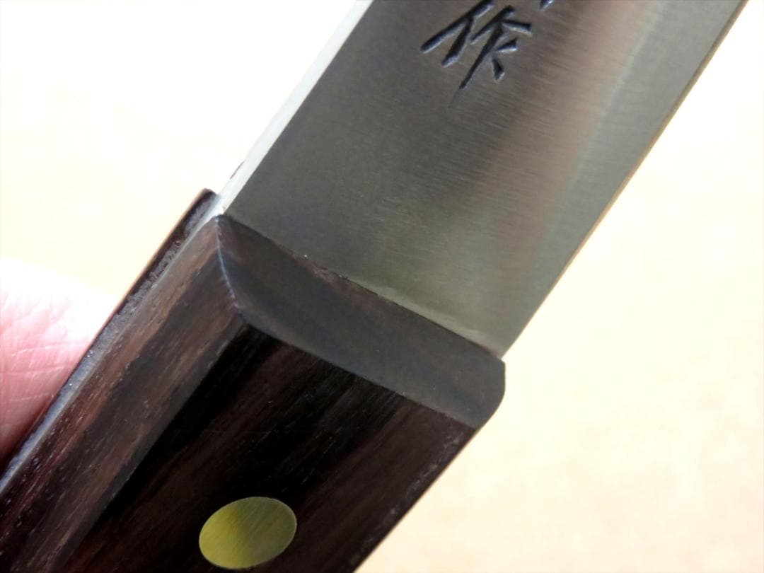 関の刃物 頭取り 150mm 正広 日本鋼 ハガネ 肉解体 狩猟包丁 右利 片刃