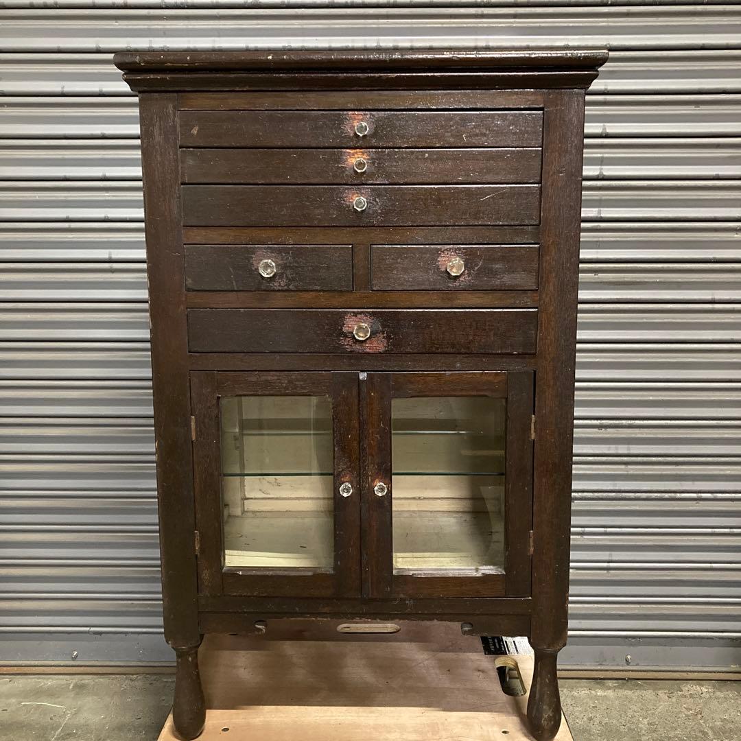 デンタルキャビネット 収納 木製 レトロ ヴィンテージ アンティーク家具