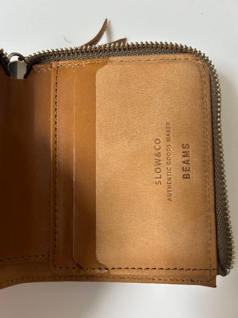SLOW&CO BEAMS ブラウン 二つ折り財布