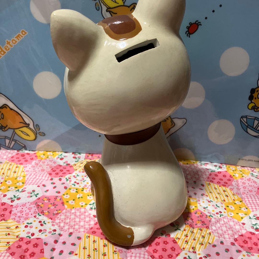 レトロ　陶器製 猫の置物　貯金箱　レア