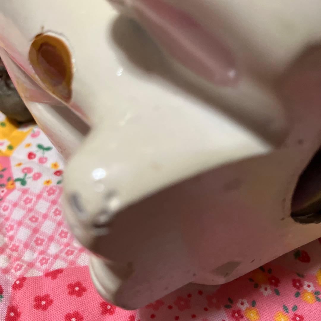 レトロ　陶器製 猫の置物　貯金箱　レア