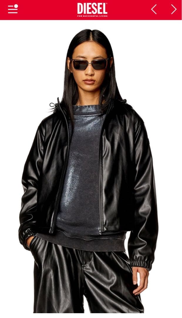 DIESEL フェイクレザージャケット 40