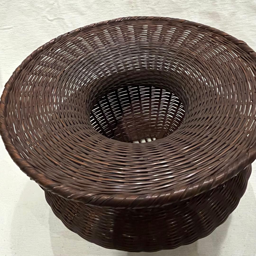 古美術 池坊 生花 牡丹籠 竹籠 唐物 一竜