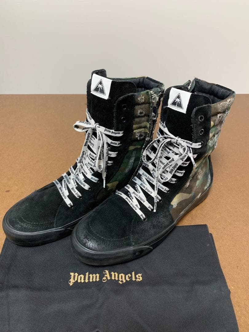 [(Palm Angels] スウェードレザー ハイカットスニーカー 42