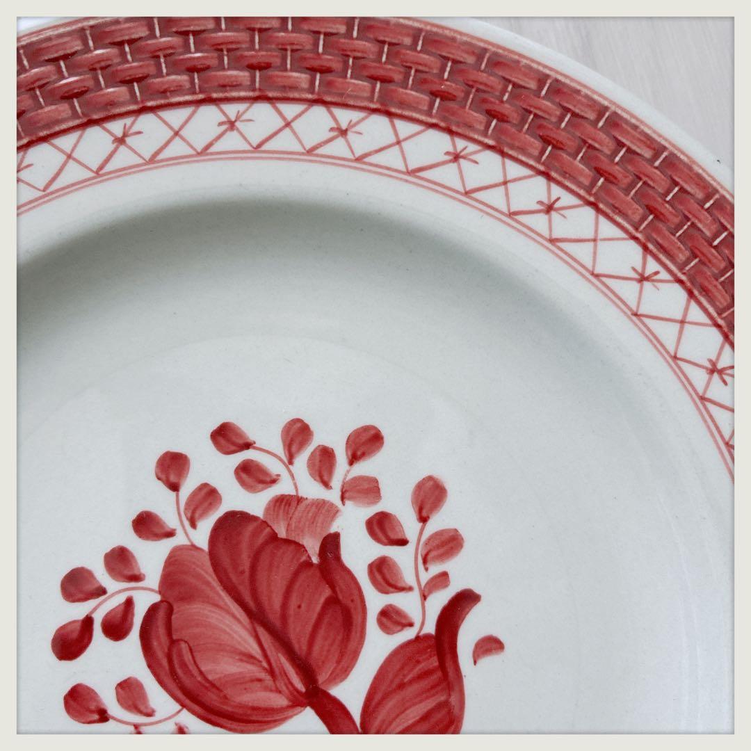 ロイヤルコペンハーゲン　ヴィンテージ　トランクエバー　赤　17cmプレート2枚組