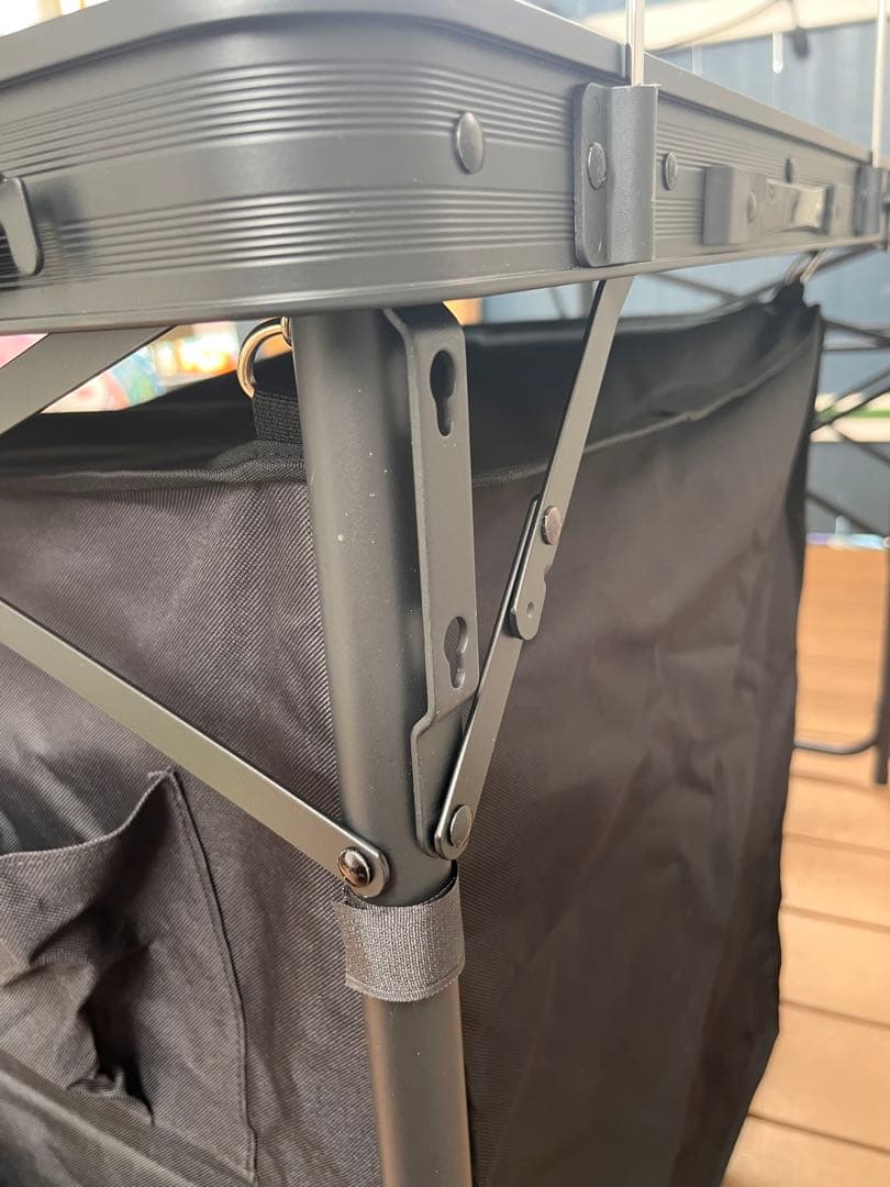 DOD クッキングキング キッチンテーブル 耐熱メッシュ 収納棚付き