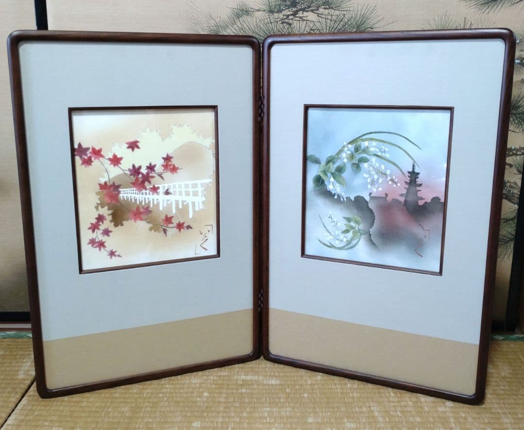 友禅染め　古都の秋