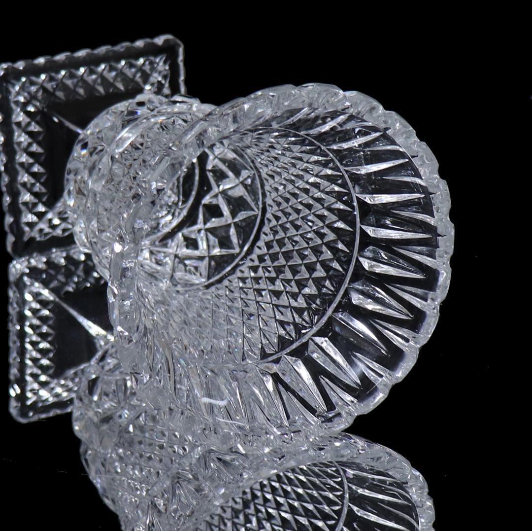 オールド・バカラ 1900年頃 メディチ 切子 花瓶 ディアマン ビゾー カレ
