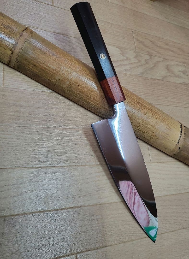 出刃包丁　鏡面黒檀6寸