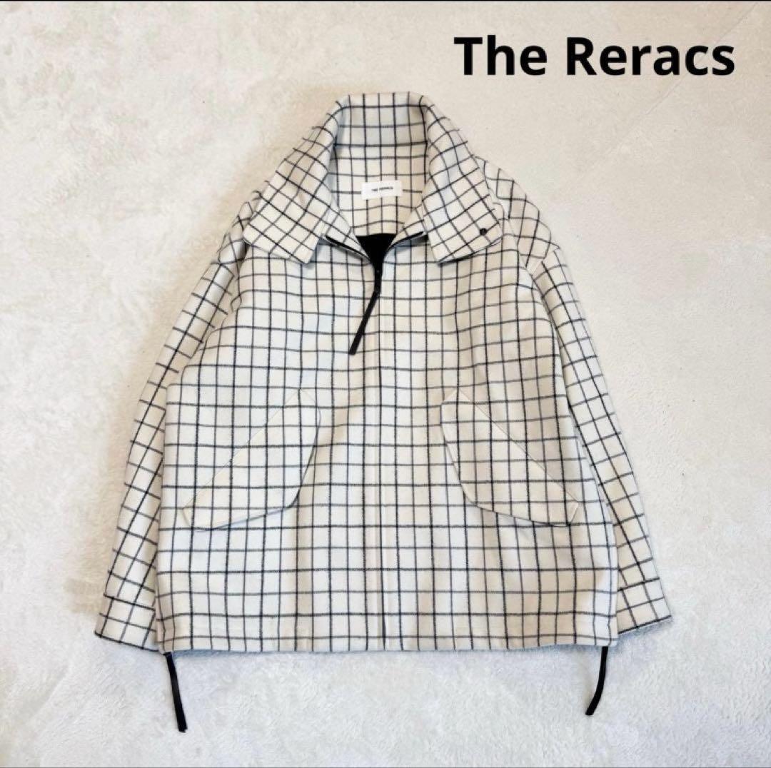 美品 ザ リラクス ハリントンジャケット バルカラー 格子柄 定価 75900円