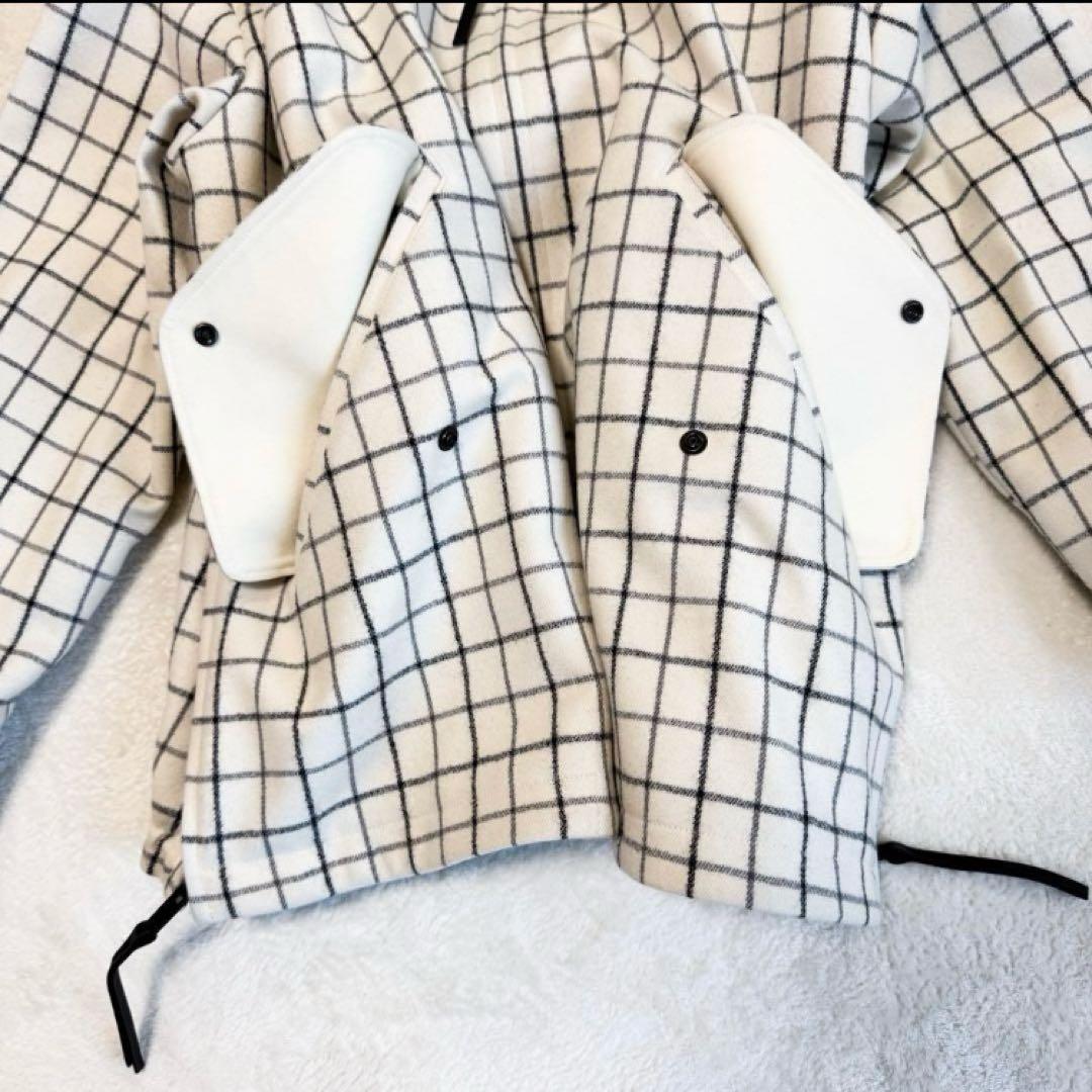 美品 ザ リラクス ハリントンジャケット バルカラー 格子柄 定価 75900円