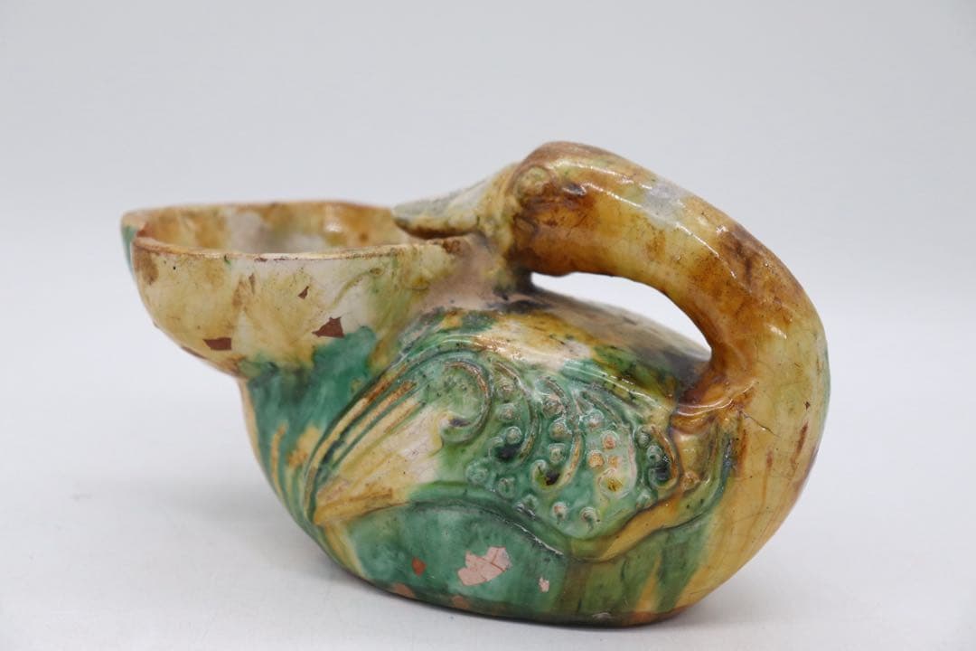 中国　唐三彩　鴨　送料込み250830