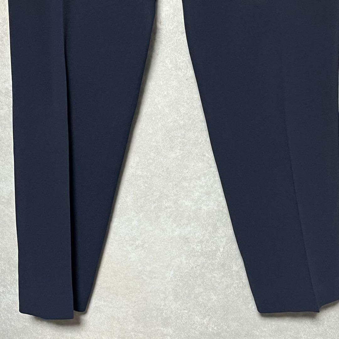 【美品】ベイジ セットアップノーカラー ジャケット CINDY シンディ　紺