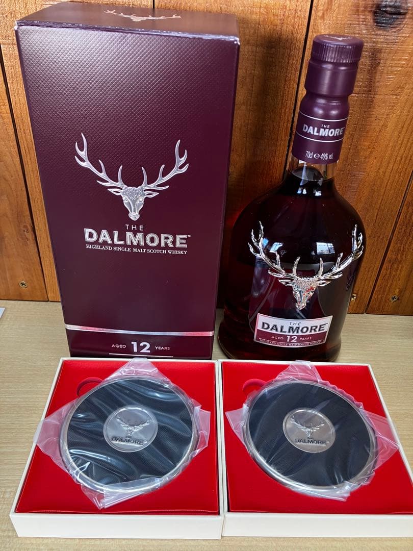 THE DALMORE 700mℓ 12年　非売品コースター2個付き　新品
