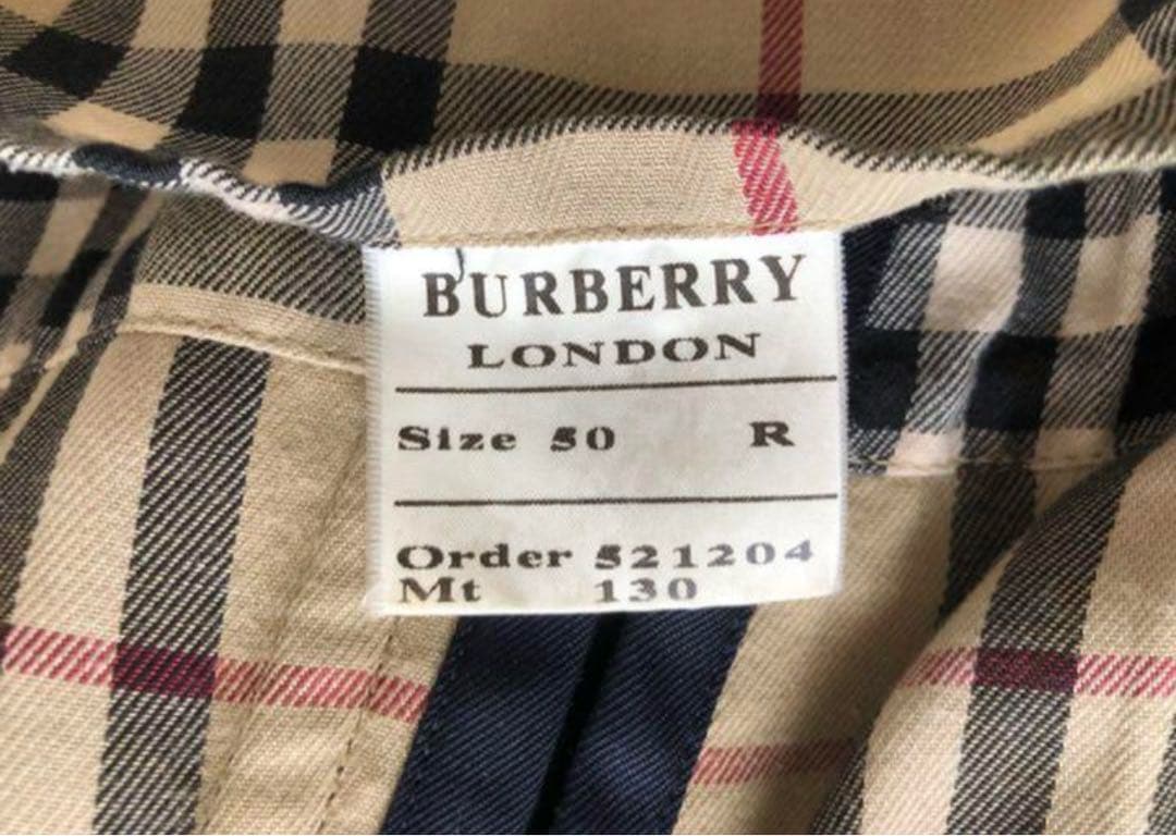 【英国製】Burberry バーバーリー トレンチコート ネイビー　ノバチェック