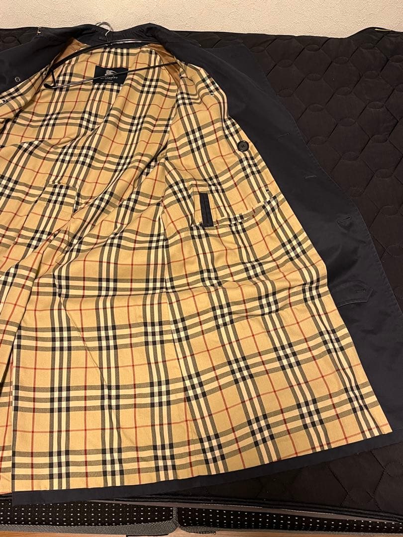 【英国製】Burberry バーバーリー トレンチコート ネイビー　ノバチェック