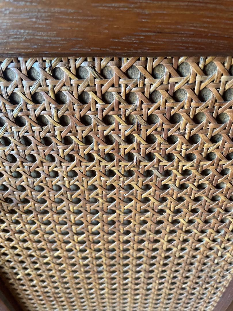 電話台・ファックス台 85cm 木製　収納扉付き　ダークブラウン　和柄　美品