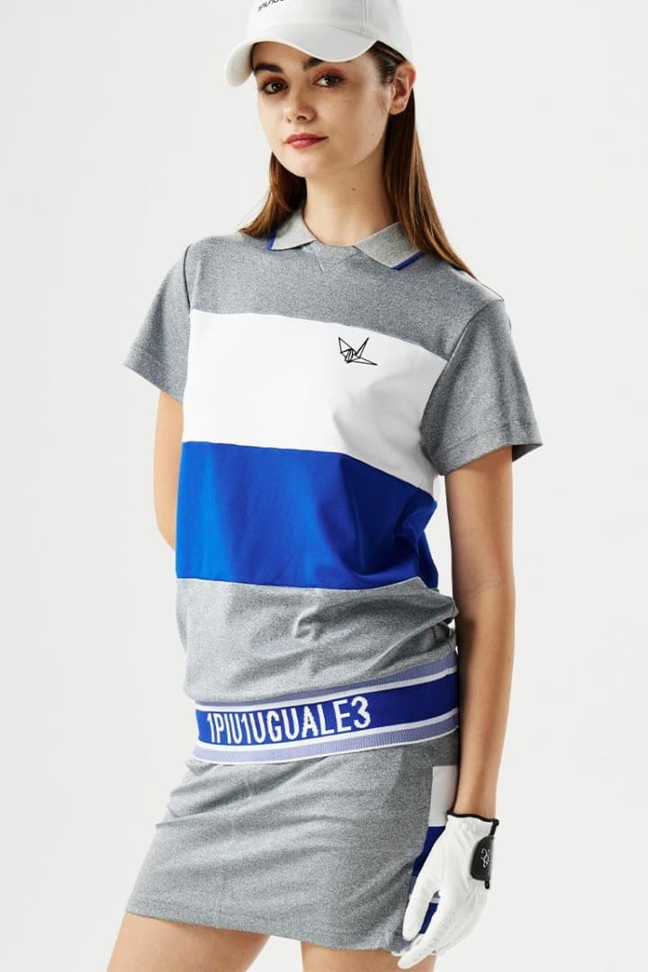 レディースウェア 1piu1uguale3 LADIES' POLO SPORTS BORDER