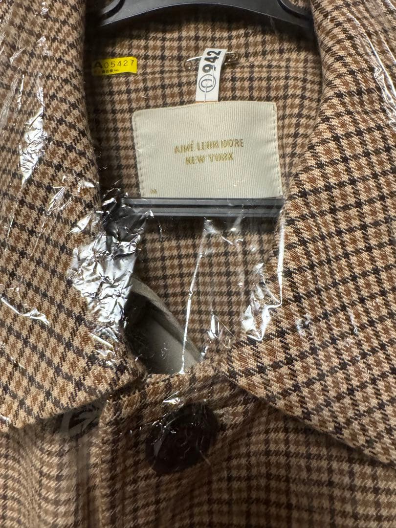 22FW AIMÉ LEON DORE ブラウンチェック Topコート