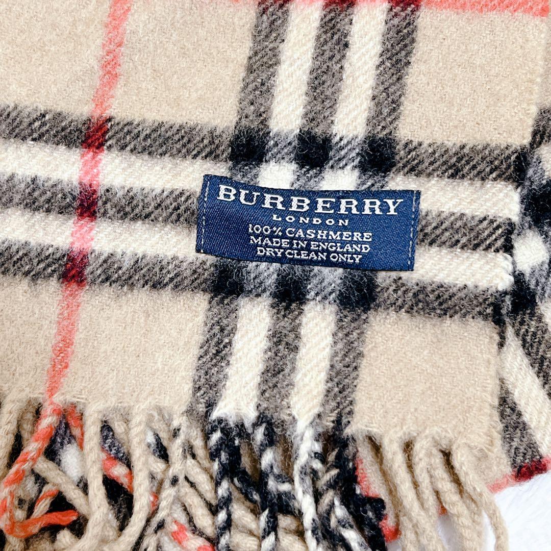 BURBERRY カシミヤ マフラー ノバチェック レディース メンズ ベージュ