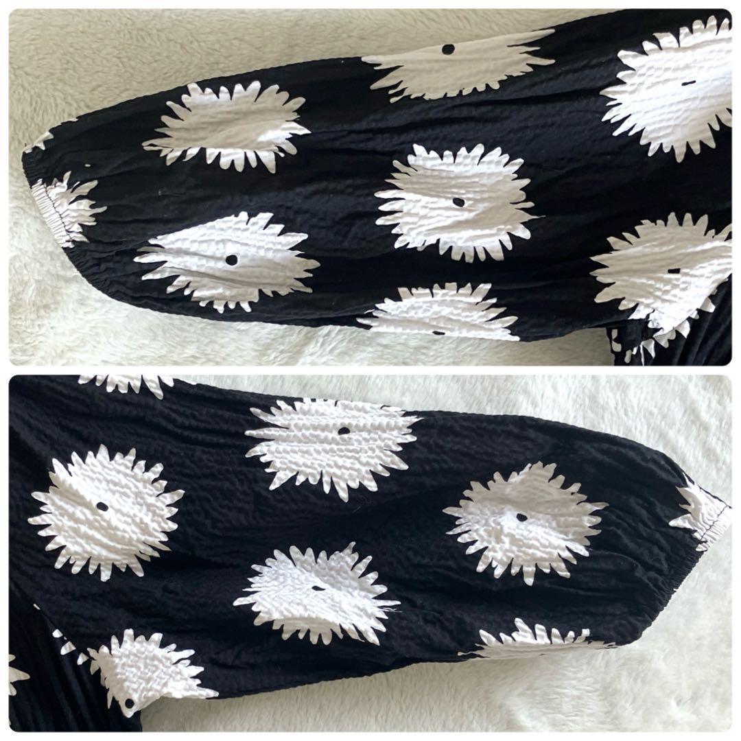 ケイトスペードニューヨーク コットン ベルテッドロングドレス S 黒白