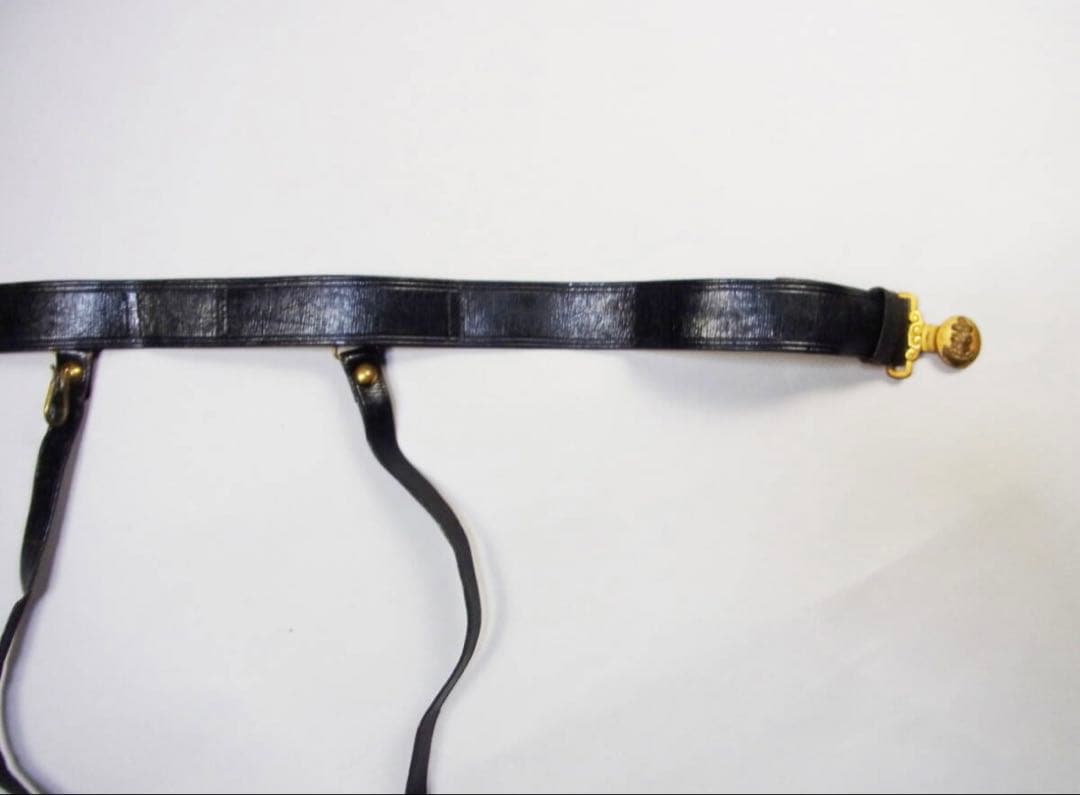 旧日本軍海軍士官用剣帯 帝国海軍連合艦隊短剣ベルト軍艦陸戦隊指揮官海軍省