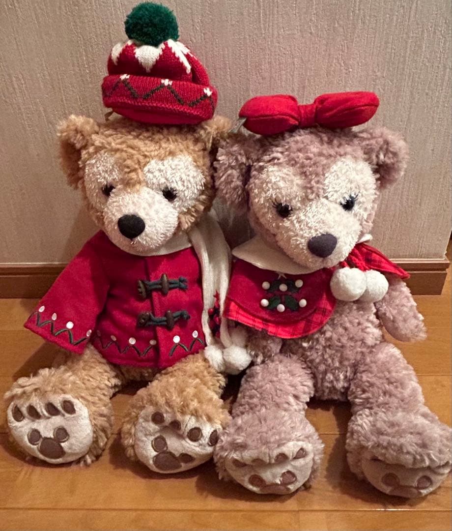 ダッフィーとシェリーメイ クリスマスぬいぐるみ　40cm