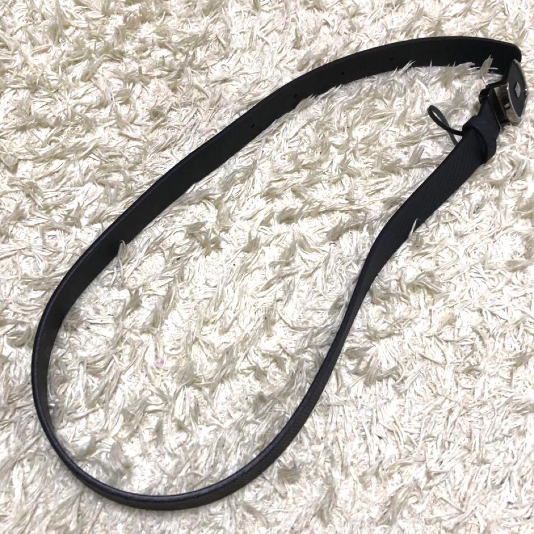 未使用✨ダンヒル　レザーベルト　ロゴ　ブラック