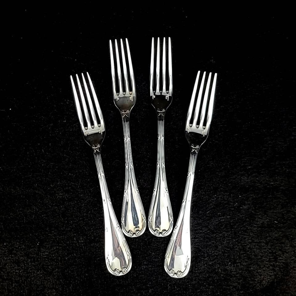 ◇良品◇クリストフル リュバン　テーブルフォーク　4本　シルバーコーティング