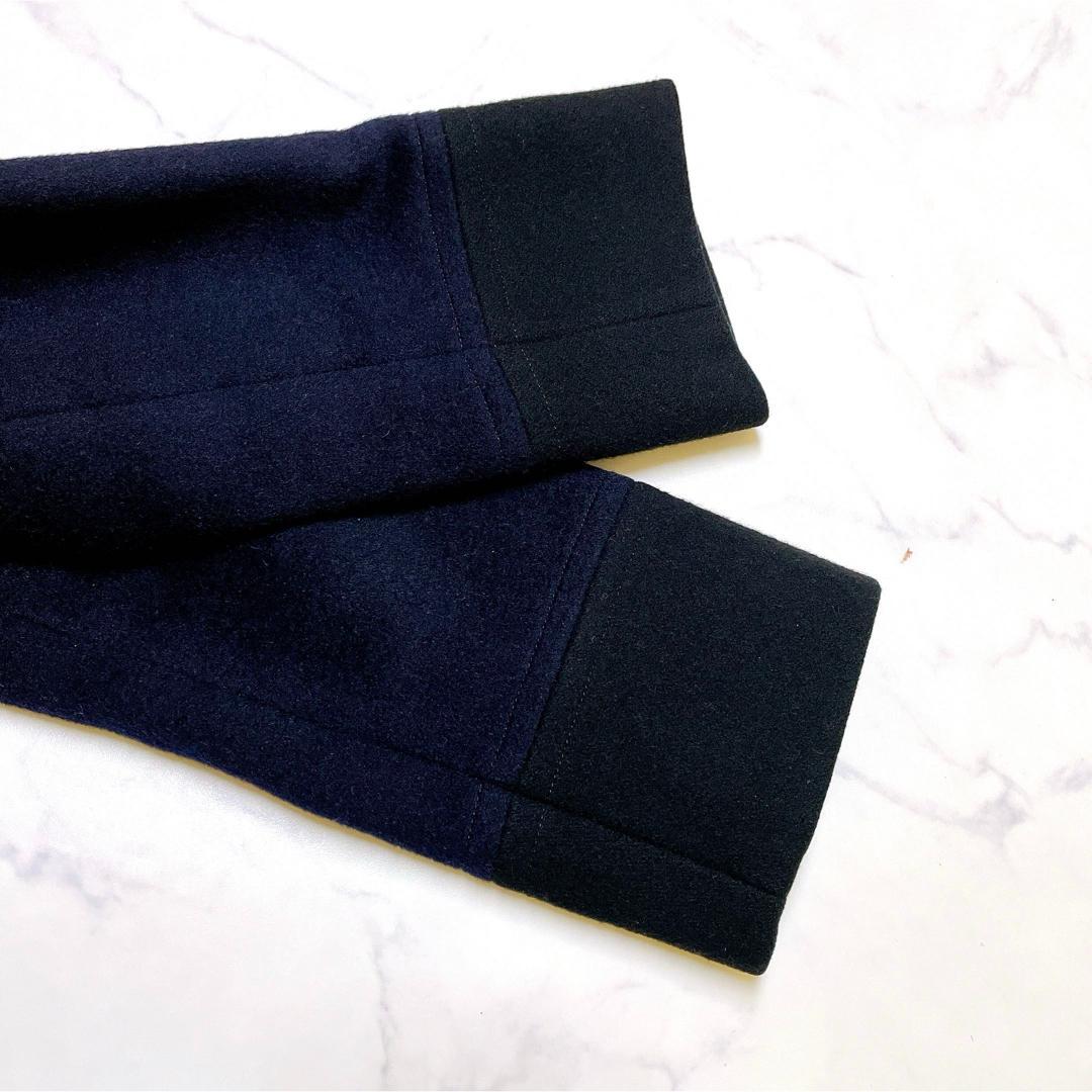 極美品 ポールスミスブラック ウールカシミヤダブルボタンロングコート 40 L