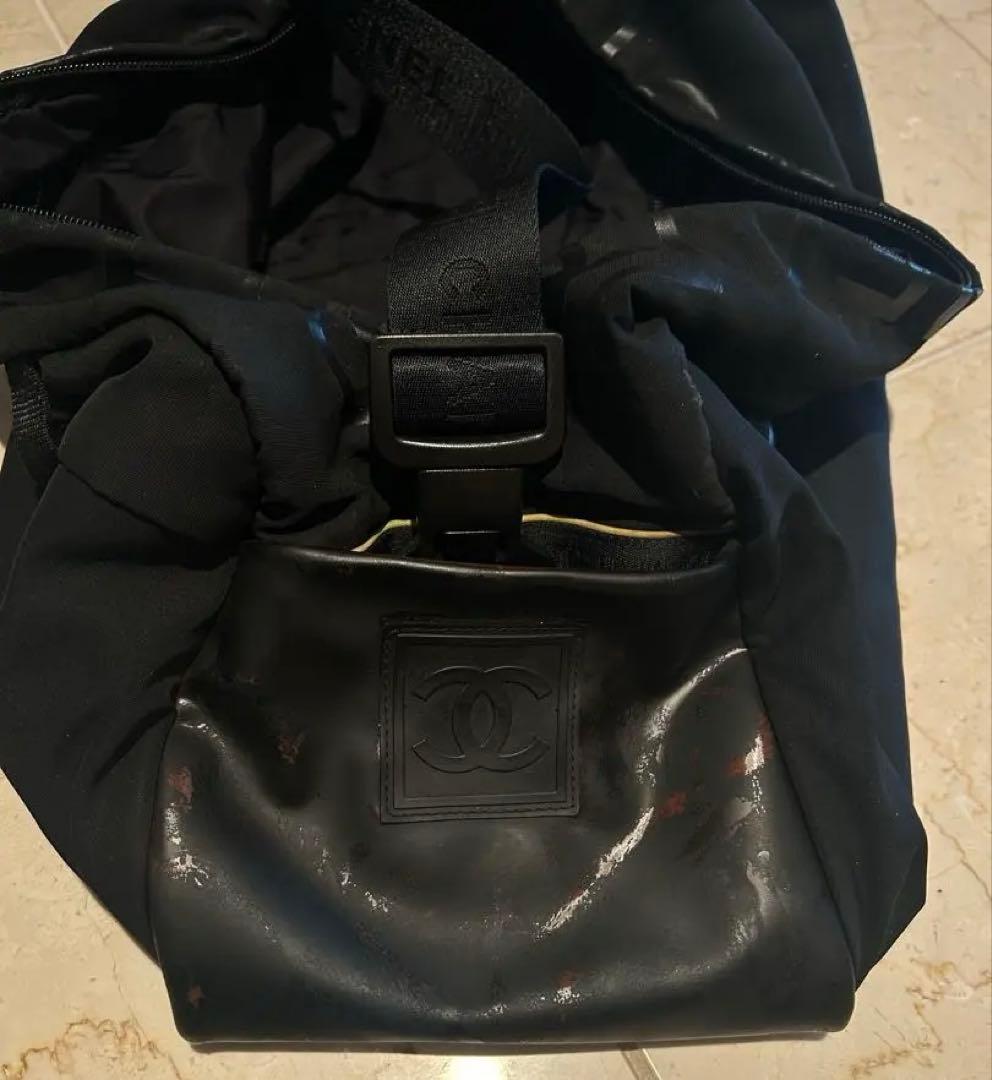 シャネルスポーツライン　ココマーク　黒ブラックボストンバッグ　CHANEL