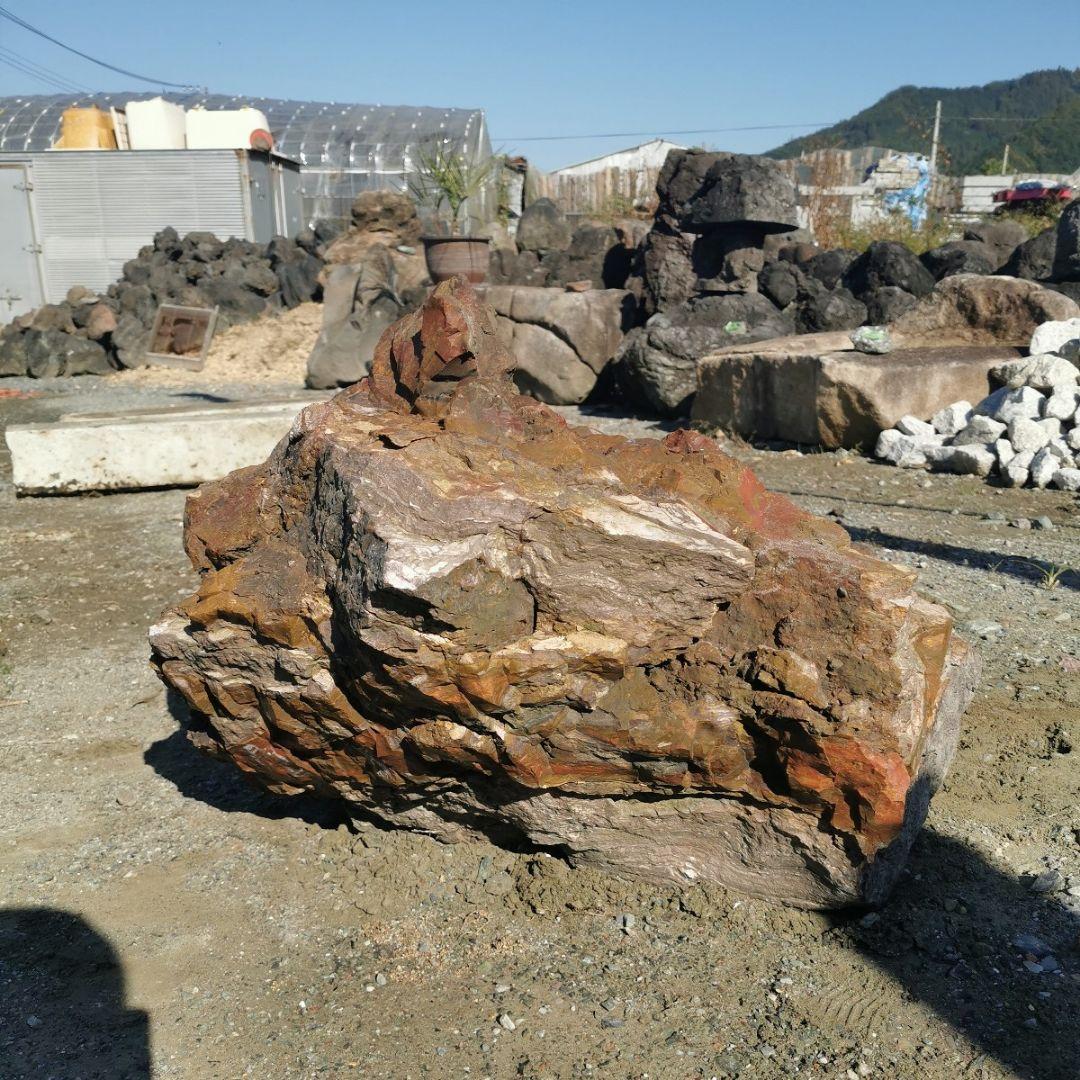 福島産　ジャスパー　154キロ　碧玉　庭石　鑑賞石　石　庭　ガーデニング