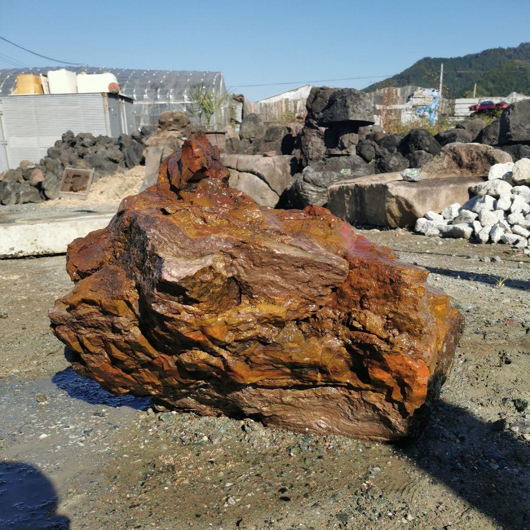 福島産　ジャスパー　154キロ　碧玉　庭石　鑑賞石　石　庭　ガーデニング