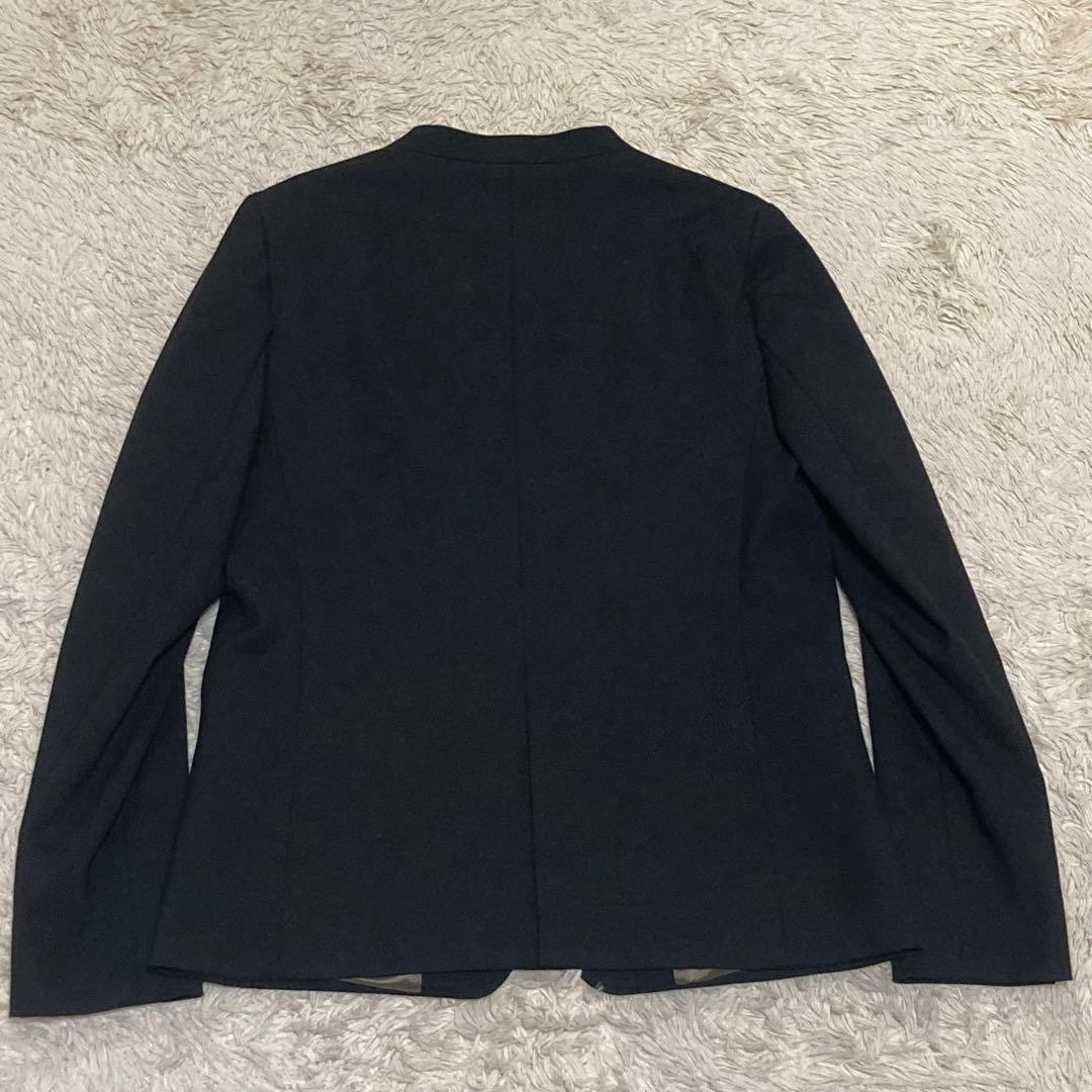 GREEN LABEL RELAXING 黒 ノーカラー ジャケット パンツ