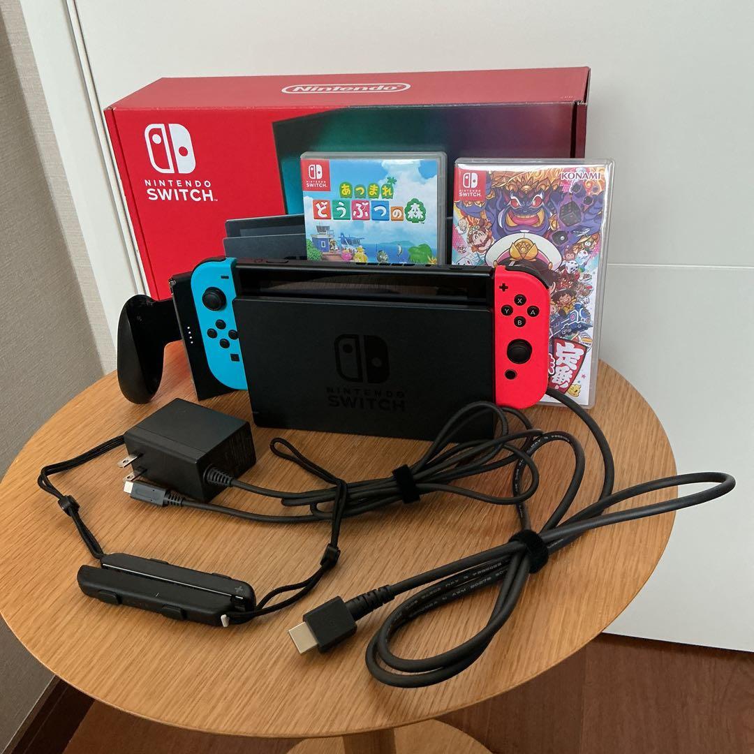 Nintendo Switch ネオンブルー／レッド　本体、ソフト2本付